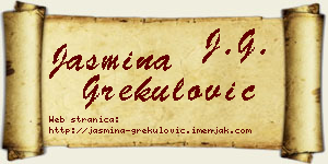 Jasmina Grekulović vizit kartica